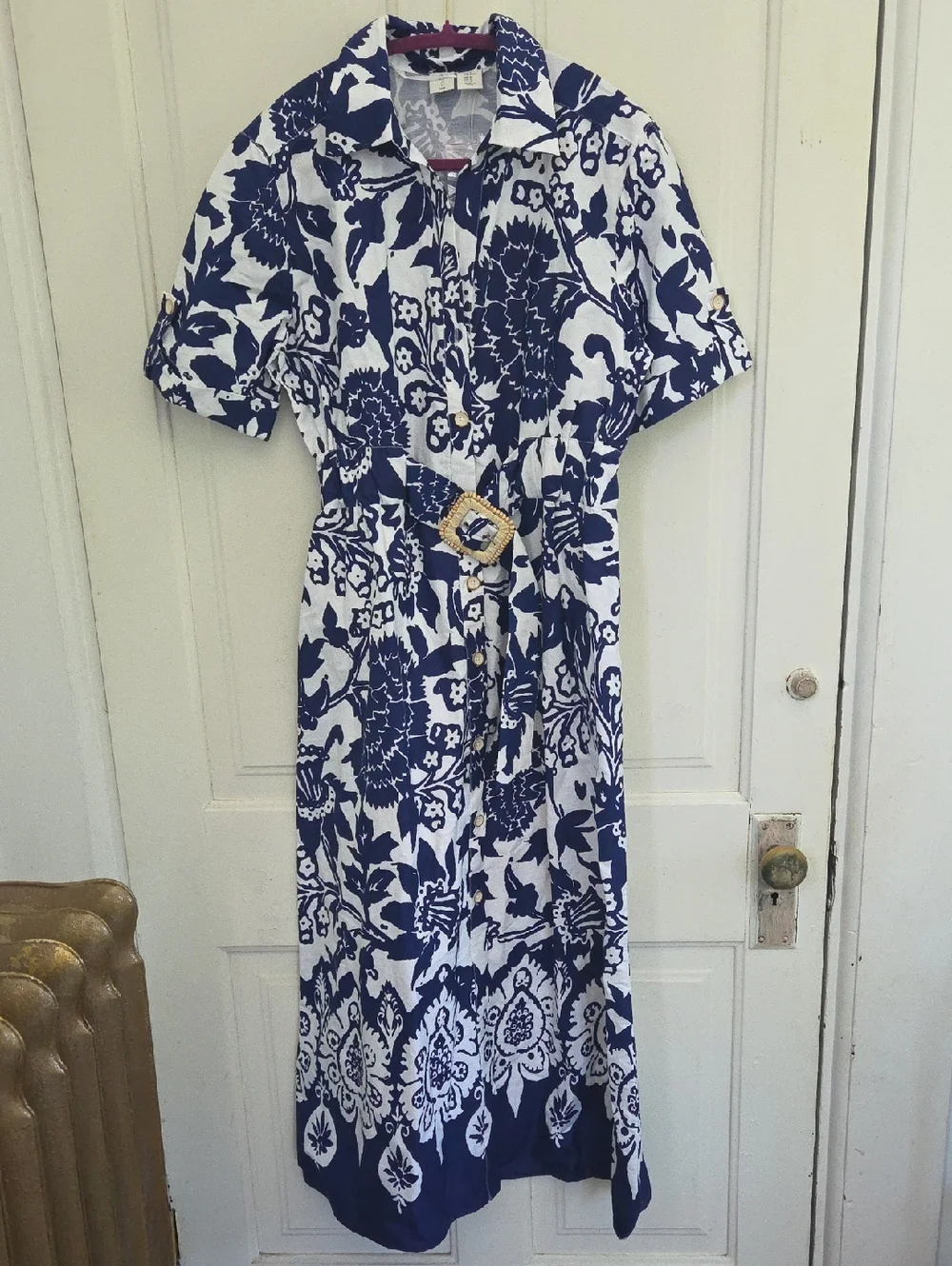 Joie Santorini Blue And White Button Down Dress - Picture 2 of 9